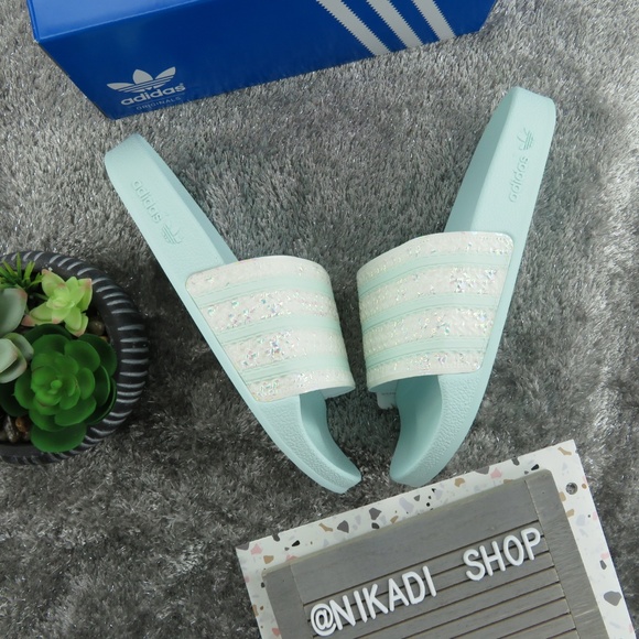 Adidas Sparkle Adilette Slides - Picture 3 of 6